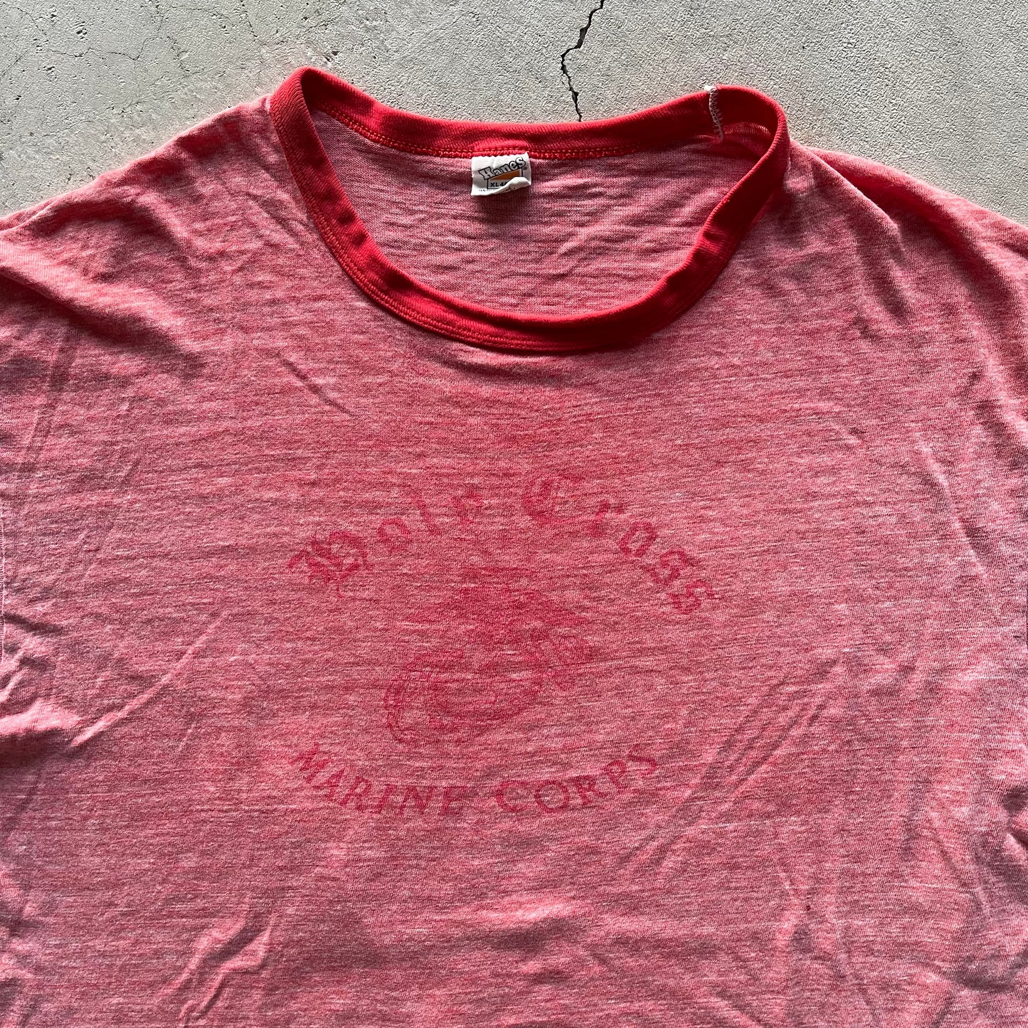 70s Holy Cross Ringer Tee- L