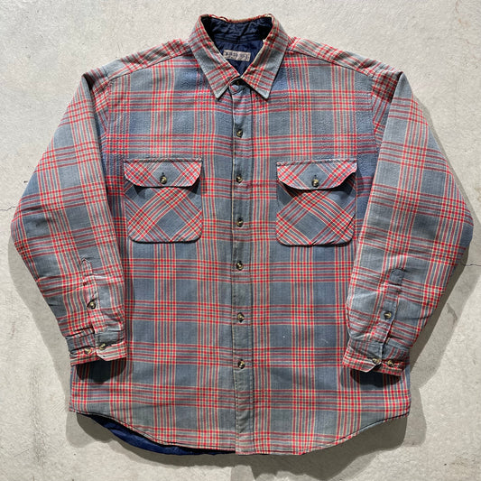 90s Quilt Lined Flannel Jacket- XL