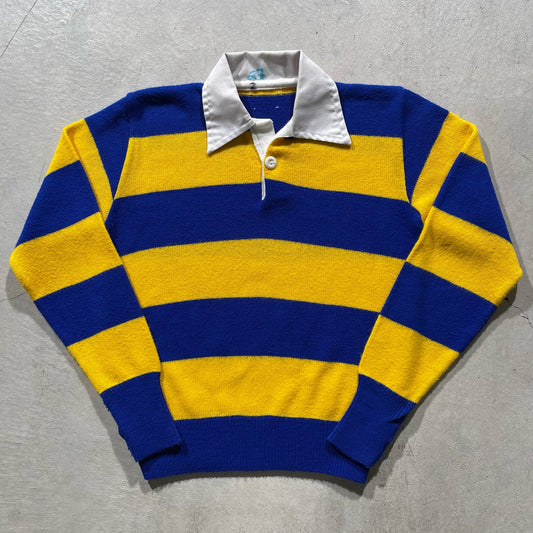 80s Knit Rugby Polo- M