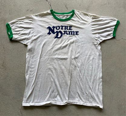 70s Notre Dame Ringer Tee- M