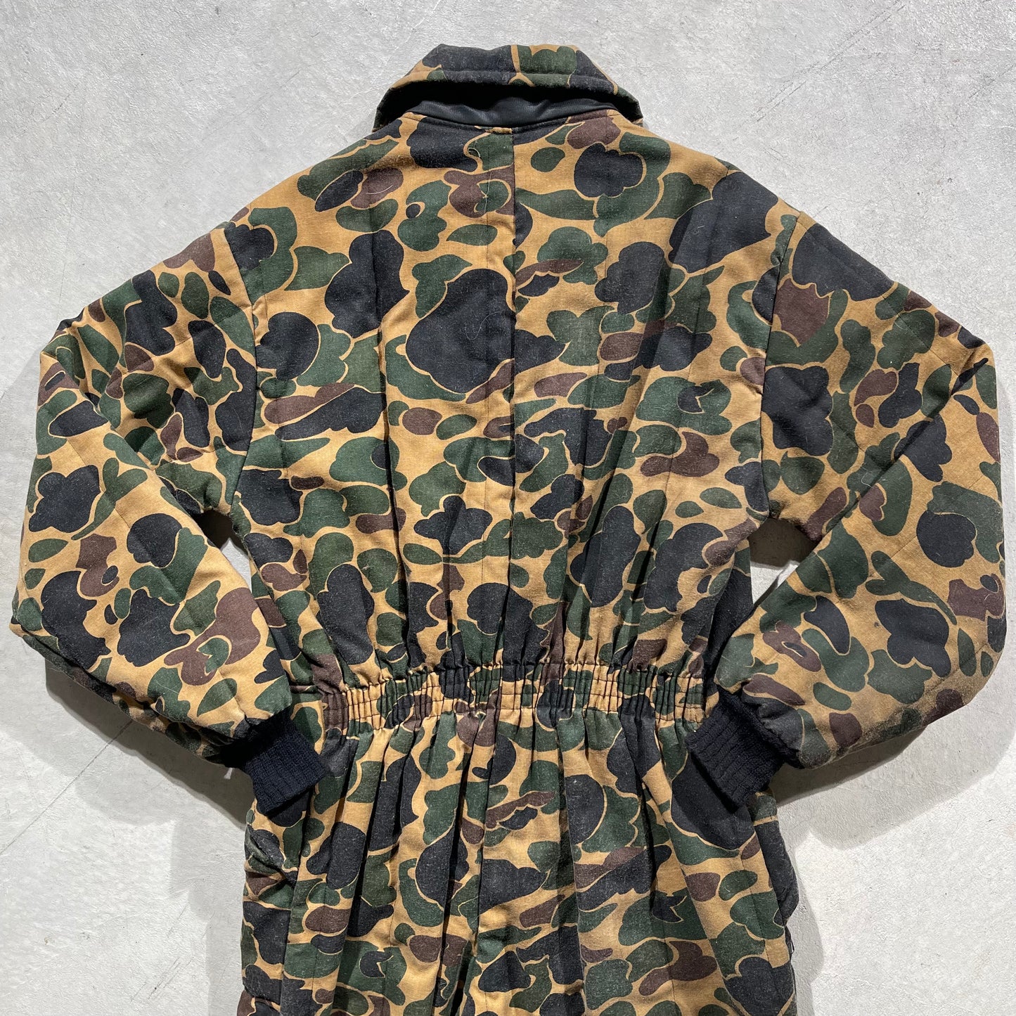 70s Duck Camo Thermal Lined Coveralls- S