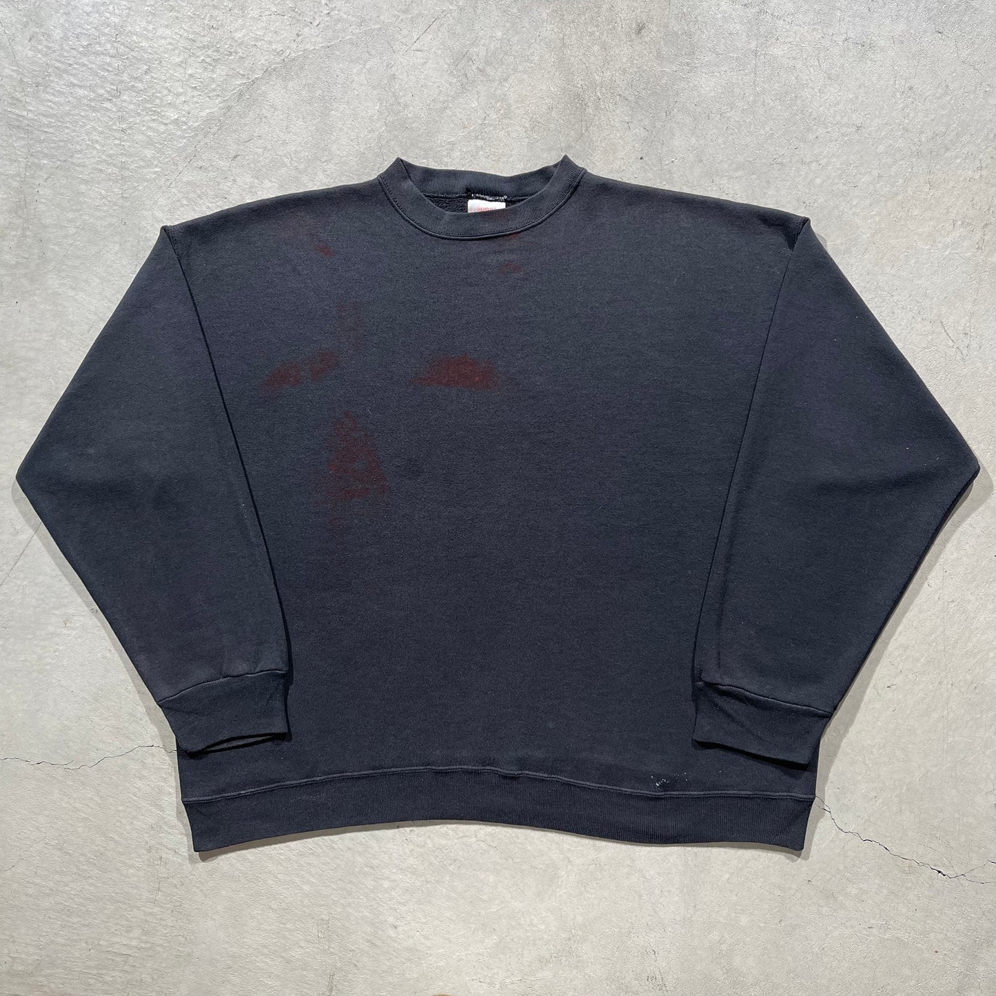 90s Sun Faded Black Sweatshirt- XXL