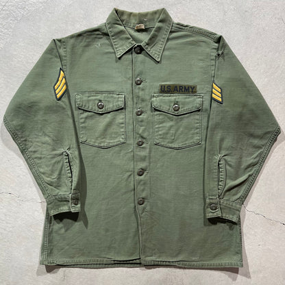 60s Hand Drawn OG 107 Army Shirt- L