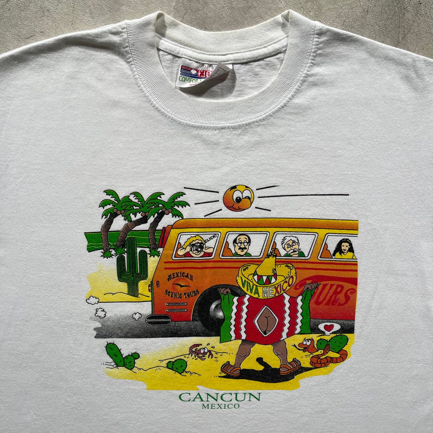 90s Cancun Flashing Tee- L