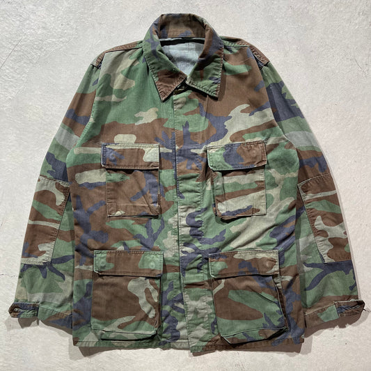 80s Woodland Camo Chore Coat- L