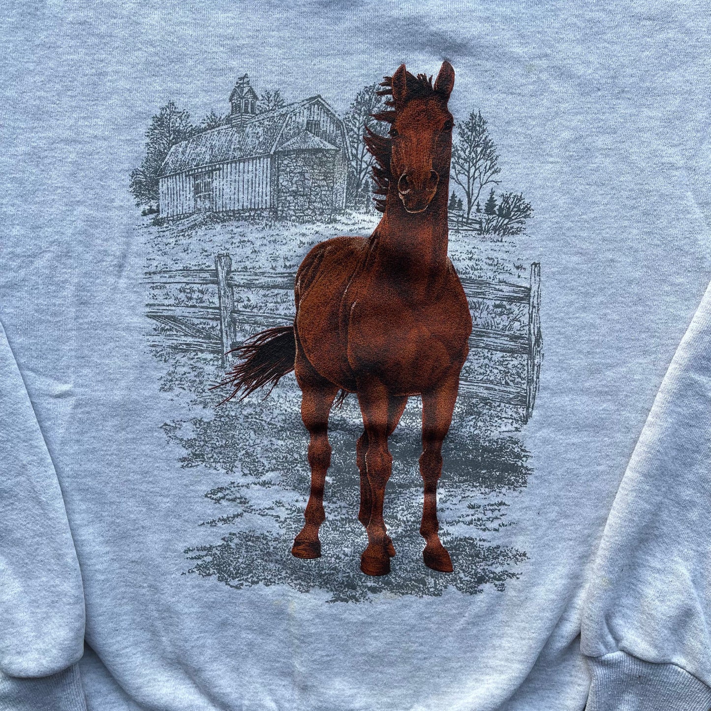 90s Horse Sweatshirt- M