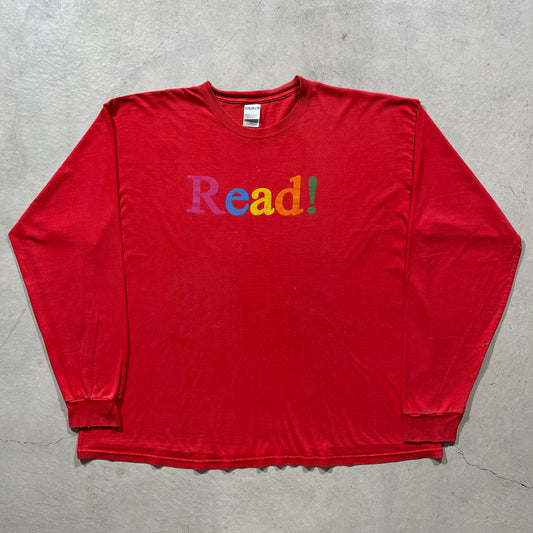 00s Faded and Thrashed 'Read!' Long Sleeve Tee- XXL