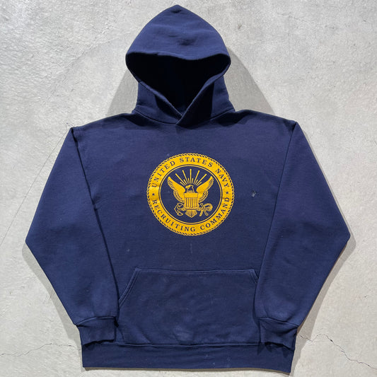 90s Russell Navy Recruiter Hoodie- XL