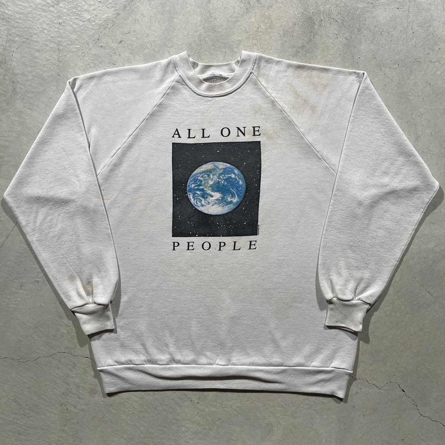 80s 'All One Earth People' Sweatshirt- XL